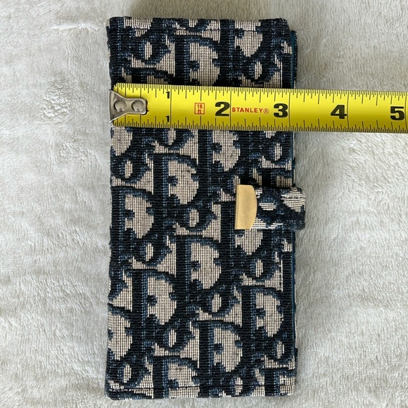 Vintage Christian Dior Blue Trotter Canvas Comb/Mirror Vanity Case, Rare Unique! - Picture 14 of 16